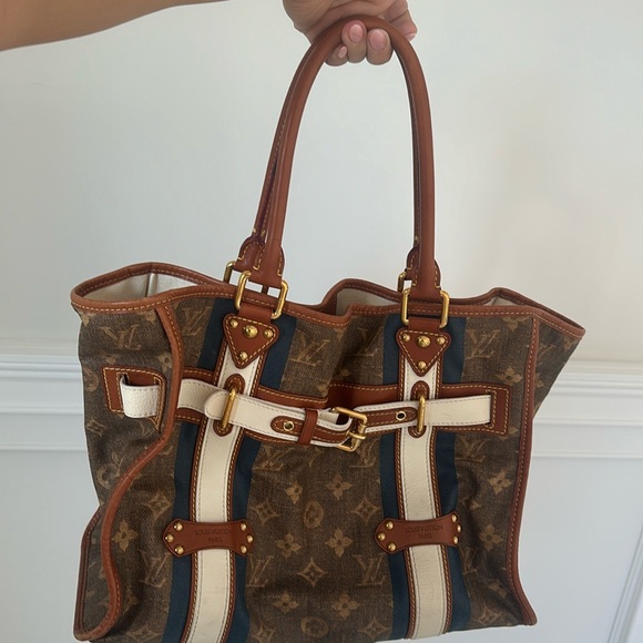 Tisse sac rayure Louis Vuitton Limited édition - Picture 1 of 13